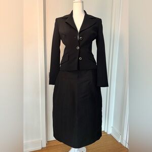 LOW CLASSIC Black Midi Wool Skirt | S | NWT